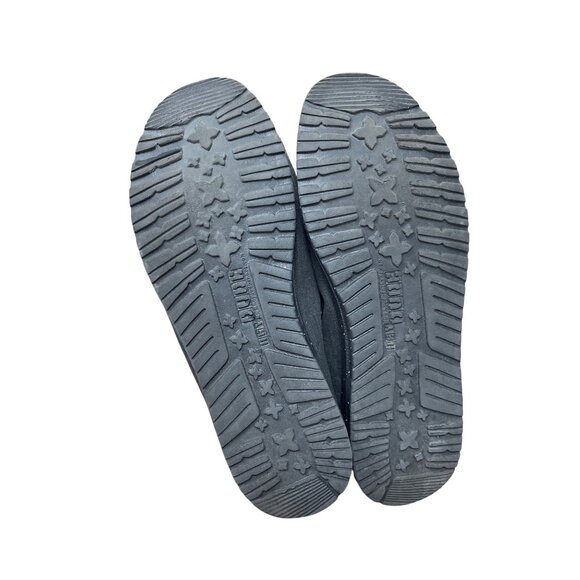 Hey Dude Wally Mens Charcoal Gray Black Washed Canvas Loafers shoes Sz 12 SKU 95 - Picture 4 of 14